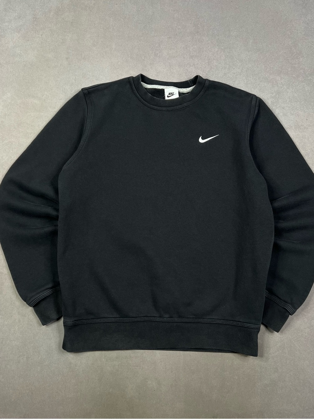Nike Black Crewneck Sweatshirt with White Swoosh Logo